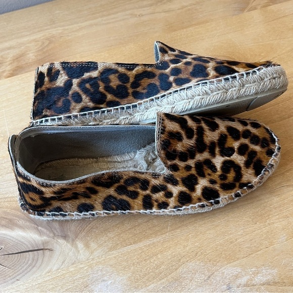 MANEBI ACCRA LEOPARD PRINT CALF HAIR ESPADRILLE 40-9 - Picture 6 of 8